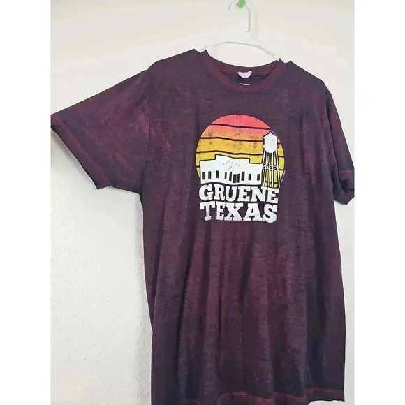 Womens Gruene Texas Graphic Tee Red Short Sleeve Crew Neck XL - Picture 2 of 6